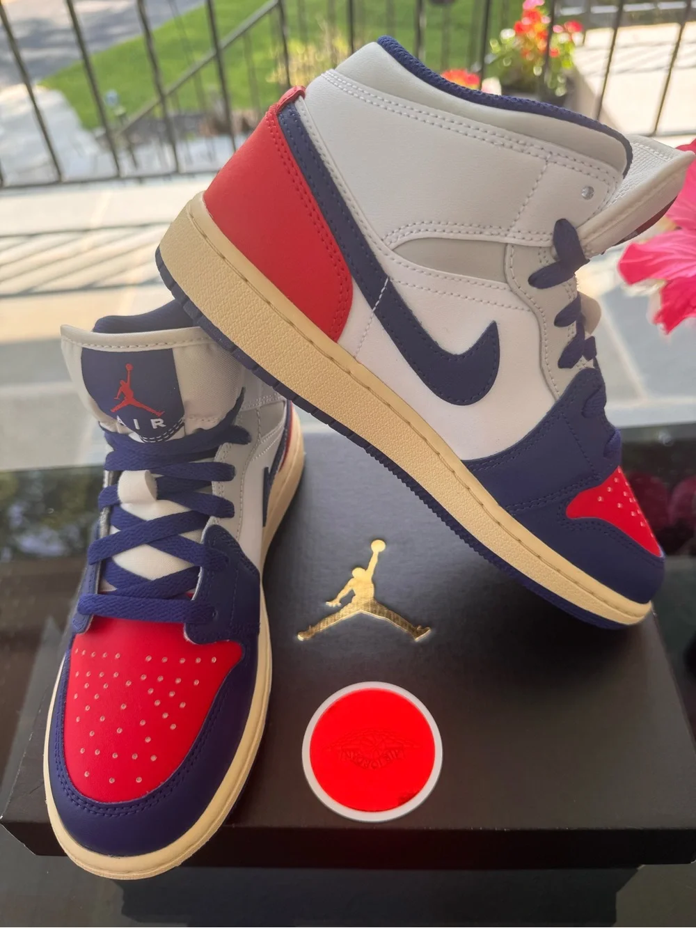 Jordan Kids High-Top Sneakers - Red Navy White